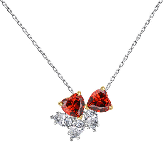 [Luck&Love]Dainty Red Heart Necklace