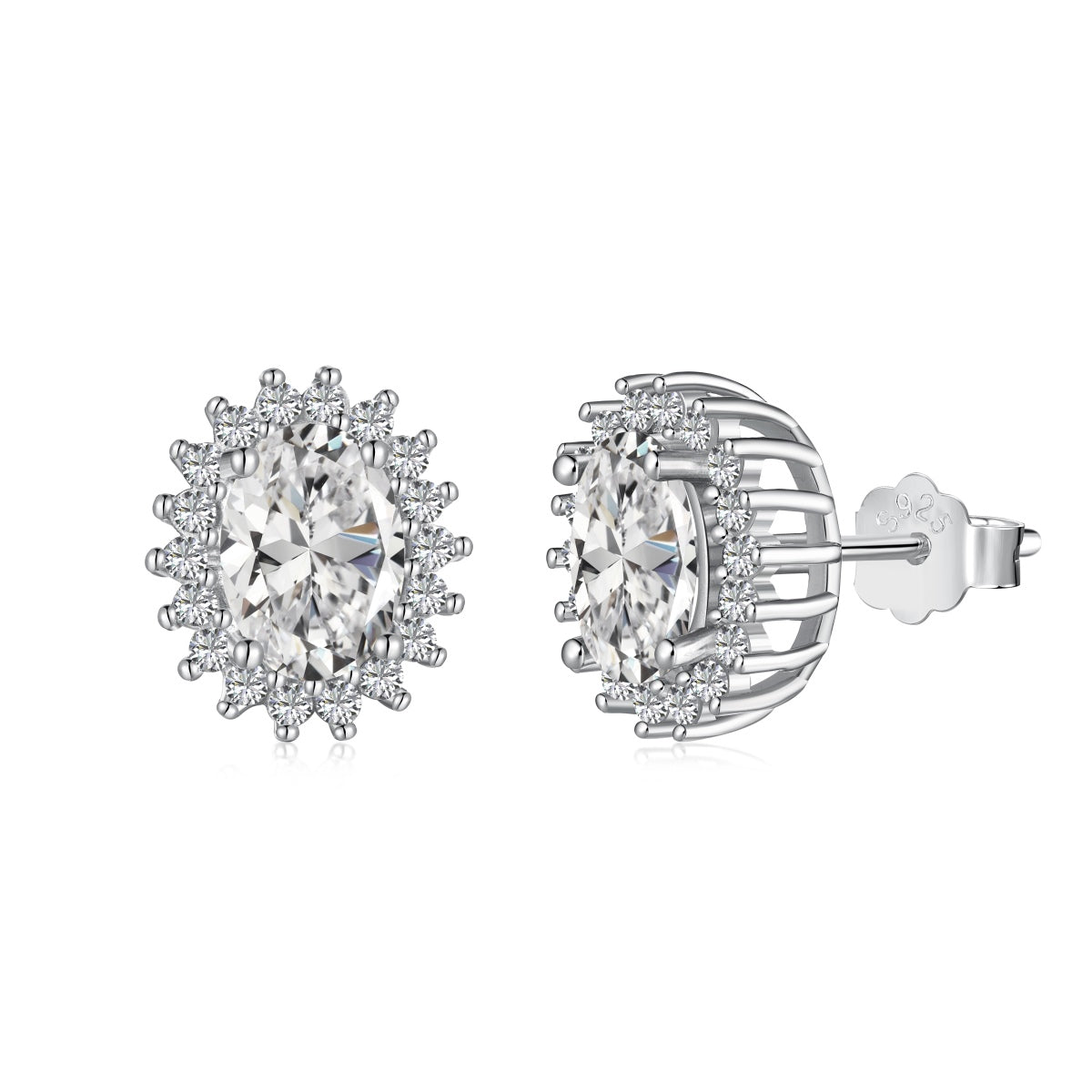 [Luck&Love]Delicate Radiant Oval Cut Daily Earrings