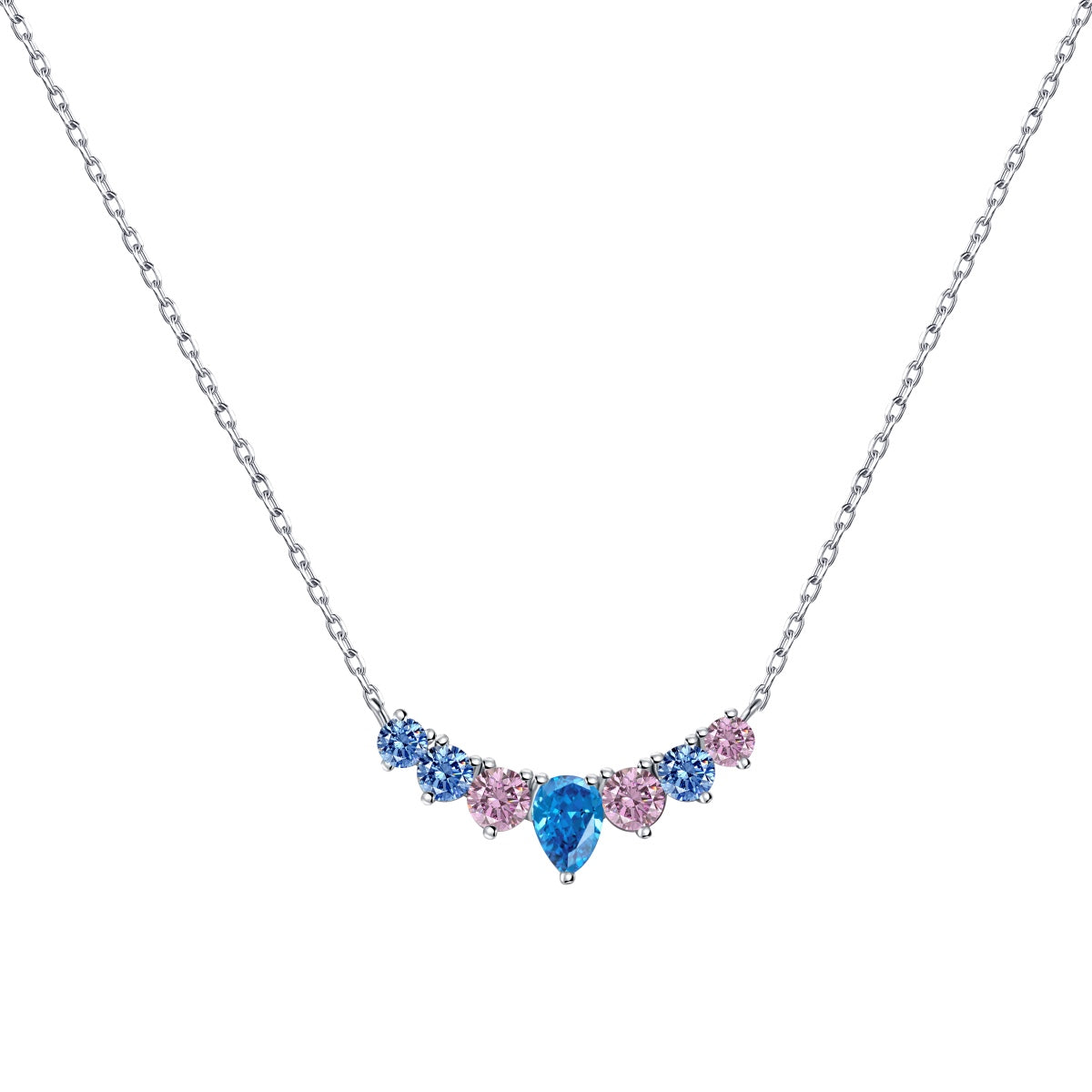 [Luck&Love]Dainty Colorful Heart Necklace