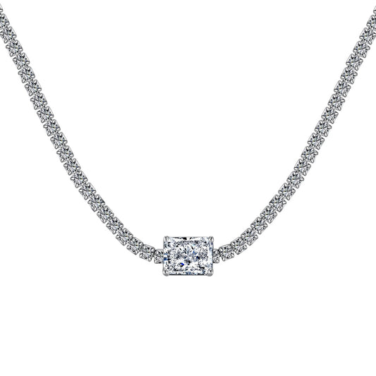 [Luck&Love]2.0 carat Ornate Emerald Cut Necklace