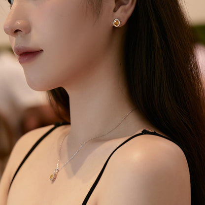 [Luck&Love]Delicate Radiant Oval Cut Daily Earrings