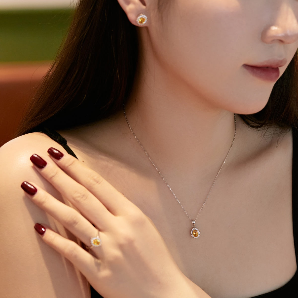 [Luck&Love]Delicate Radiant Oval Cut Daily Earrings