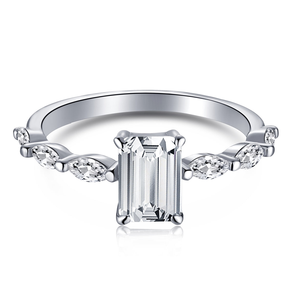 [Luck&Love]1.0 Carat Dainty Resplendent Radiant Cut Daily Ring