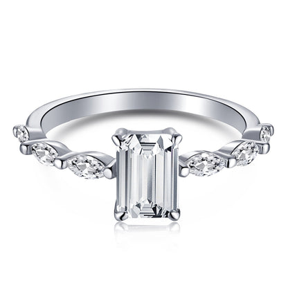 [Luck&Love]1.0 Carat Dainty Resplendent Radiant Cut Daily Ring