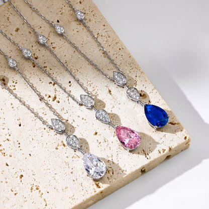 [Luck&Love]Dazzling Pear Cut Necklace