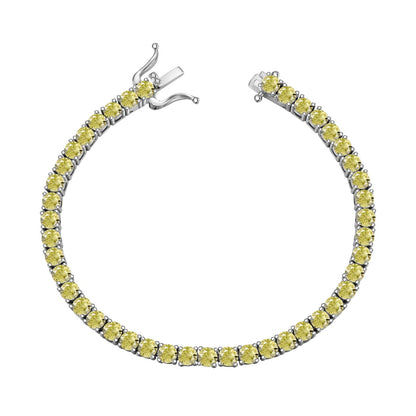 [Luck&Love]Ornate Dazzling Round Cut Tennis Bracelet