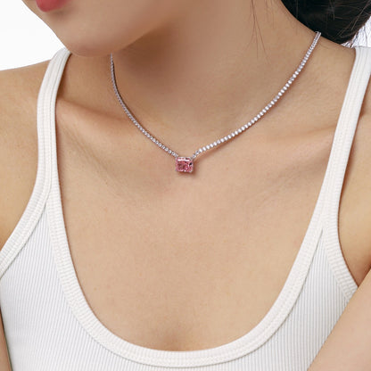 [Luck&Love]4.0 Carat Elegant Radiant Cut Necklace