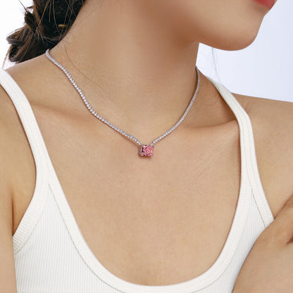 [Luck&Love]4.0 Carat Elegant Radiant Cut Necklace