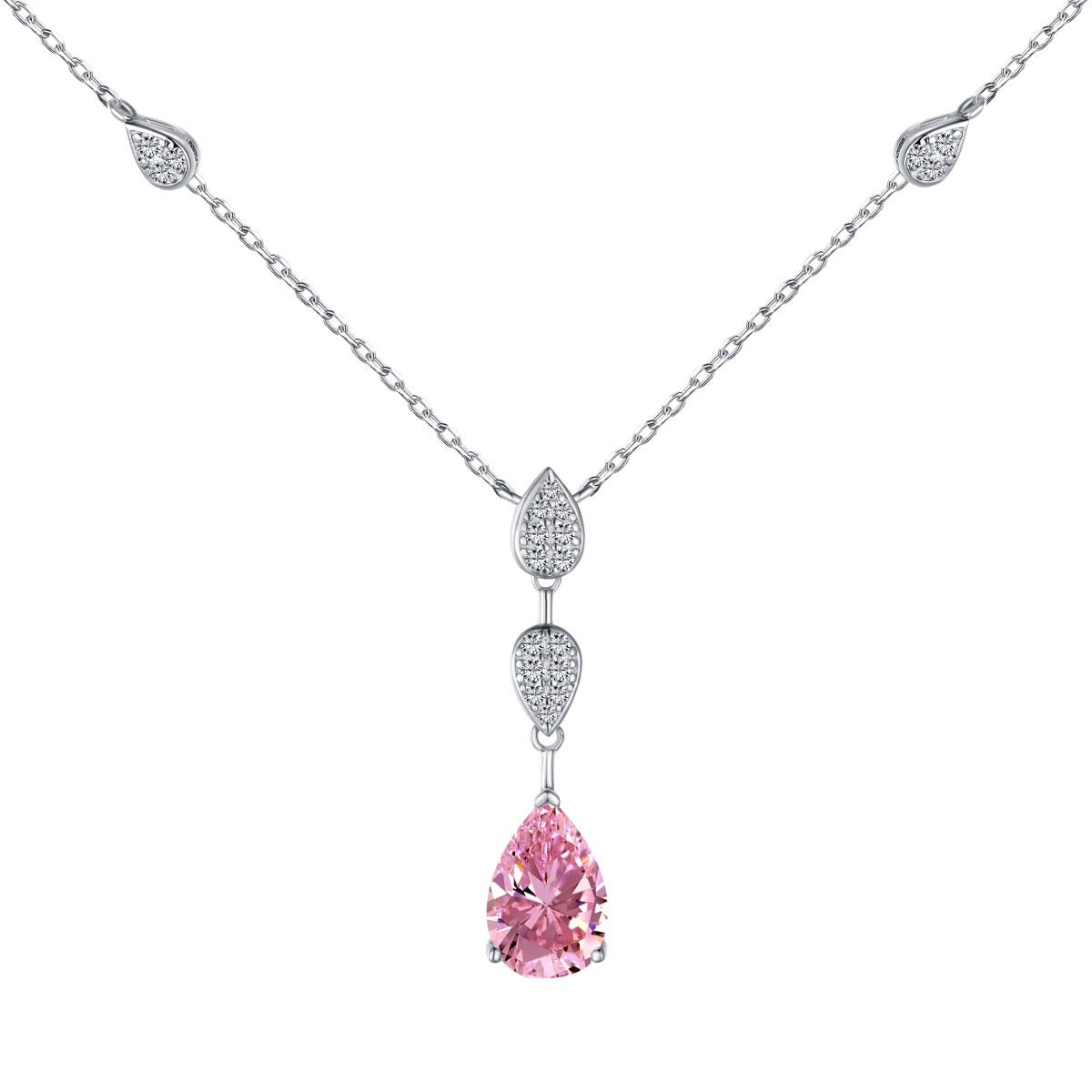 [Luck&Love]Dazzling Pear Cut Necklace