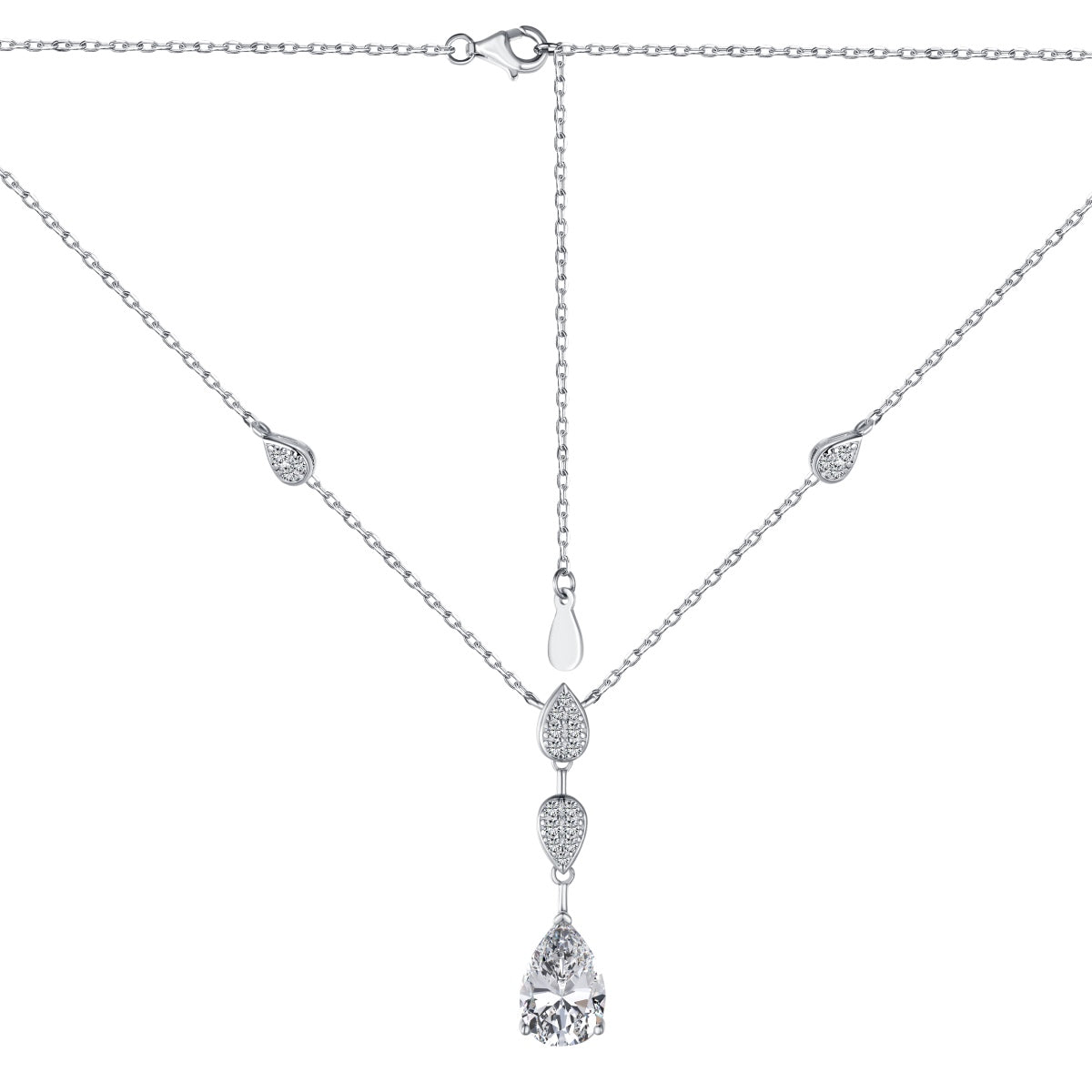 [Luck&Love]Dazzling Pear Cut Necklace