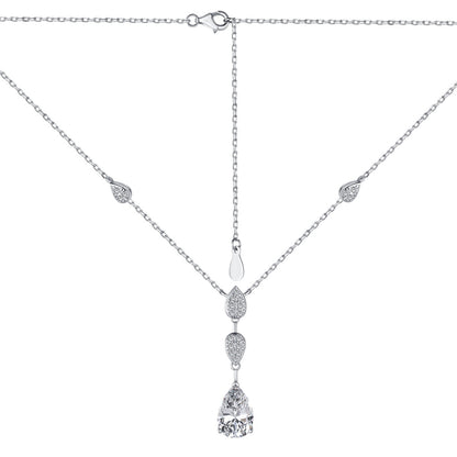 [Luck&Love]Dazzling Pear Cut Necklace