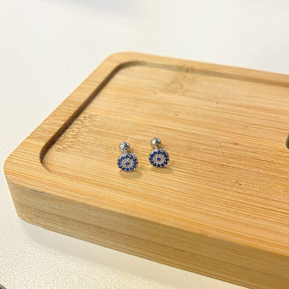 [Luck&Love]Devil's Eye Ear Bone Nail Earrings