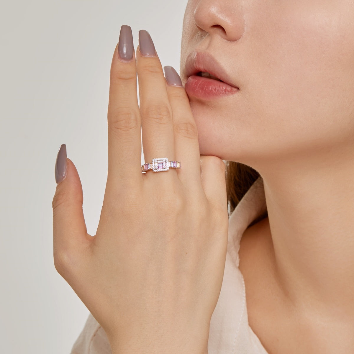 [Luck&Love]Exquisite Colorful Radiant Cut Party Ring