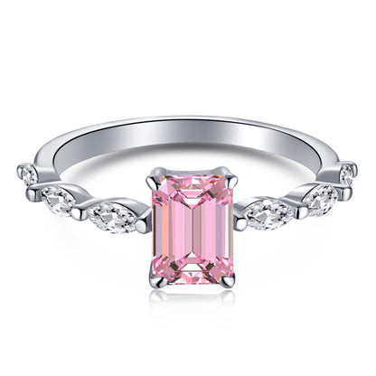 [Luck&Love]1.0 Carat Dainty Resplendent Radiant Cut Daily Ring