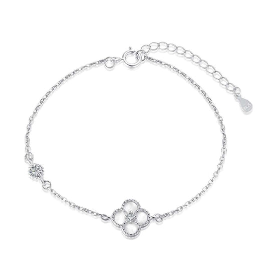 [Luck&Love]Delicate Four Leaf Clover Bracelet