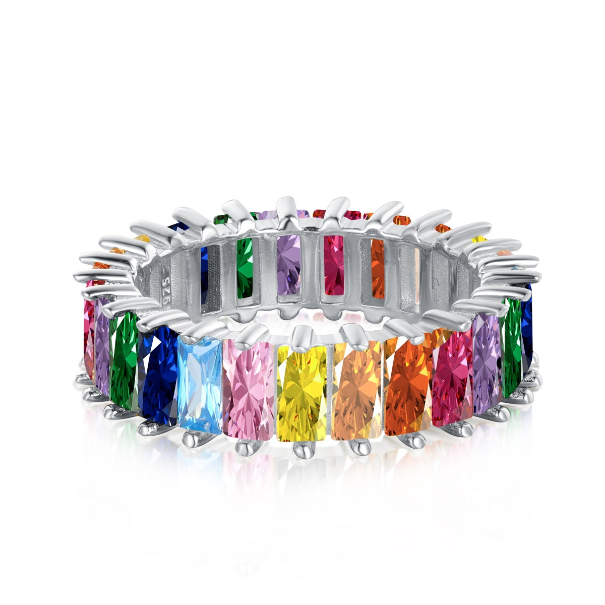 [Luck&Love]Unique Colorful Radiant Cut RIng