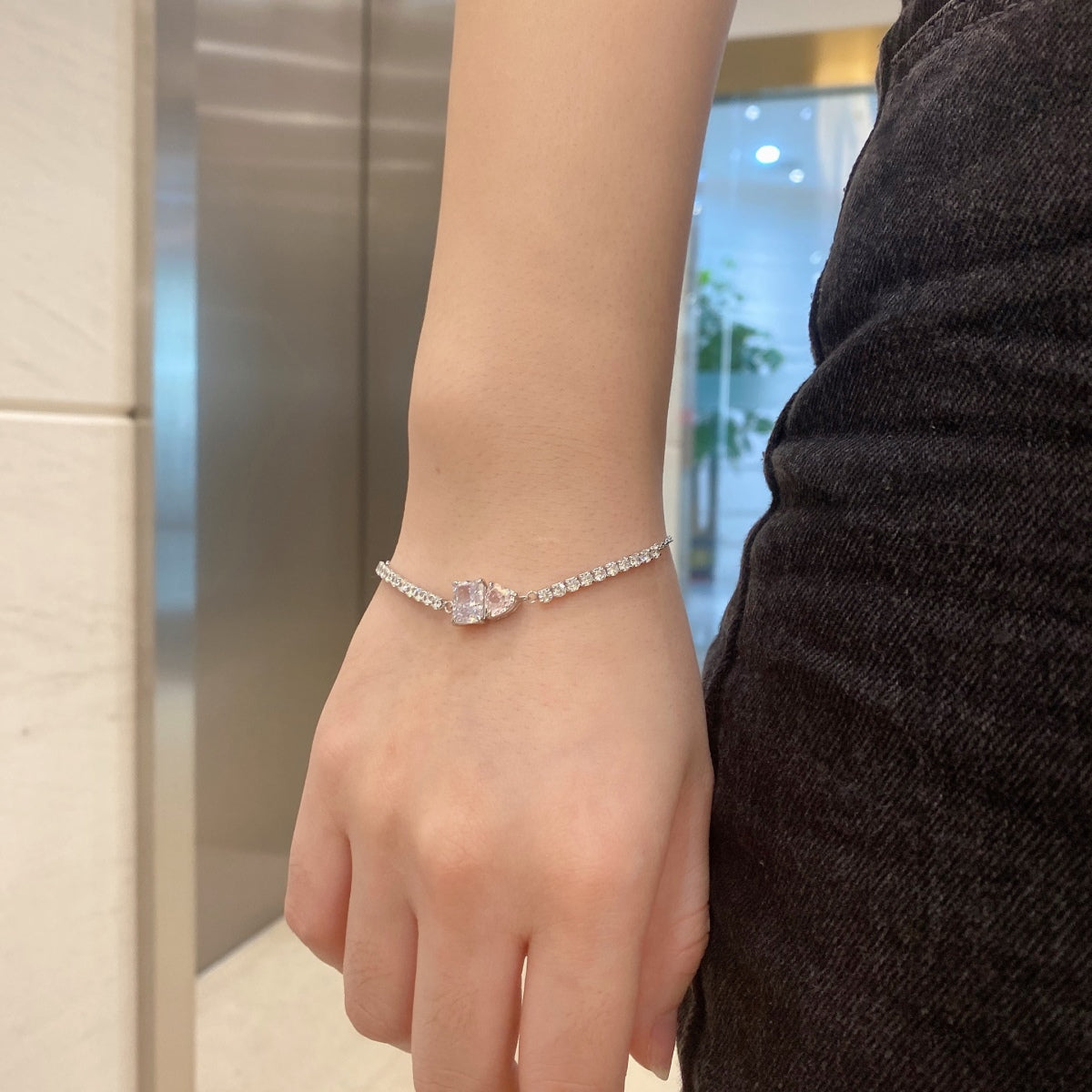 [Luck&Love]Dazzling Unique Multi Shape Lover Bracelet