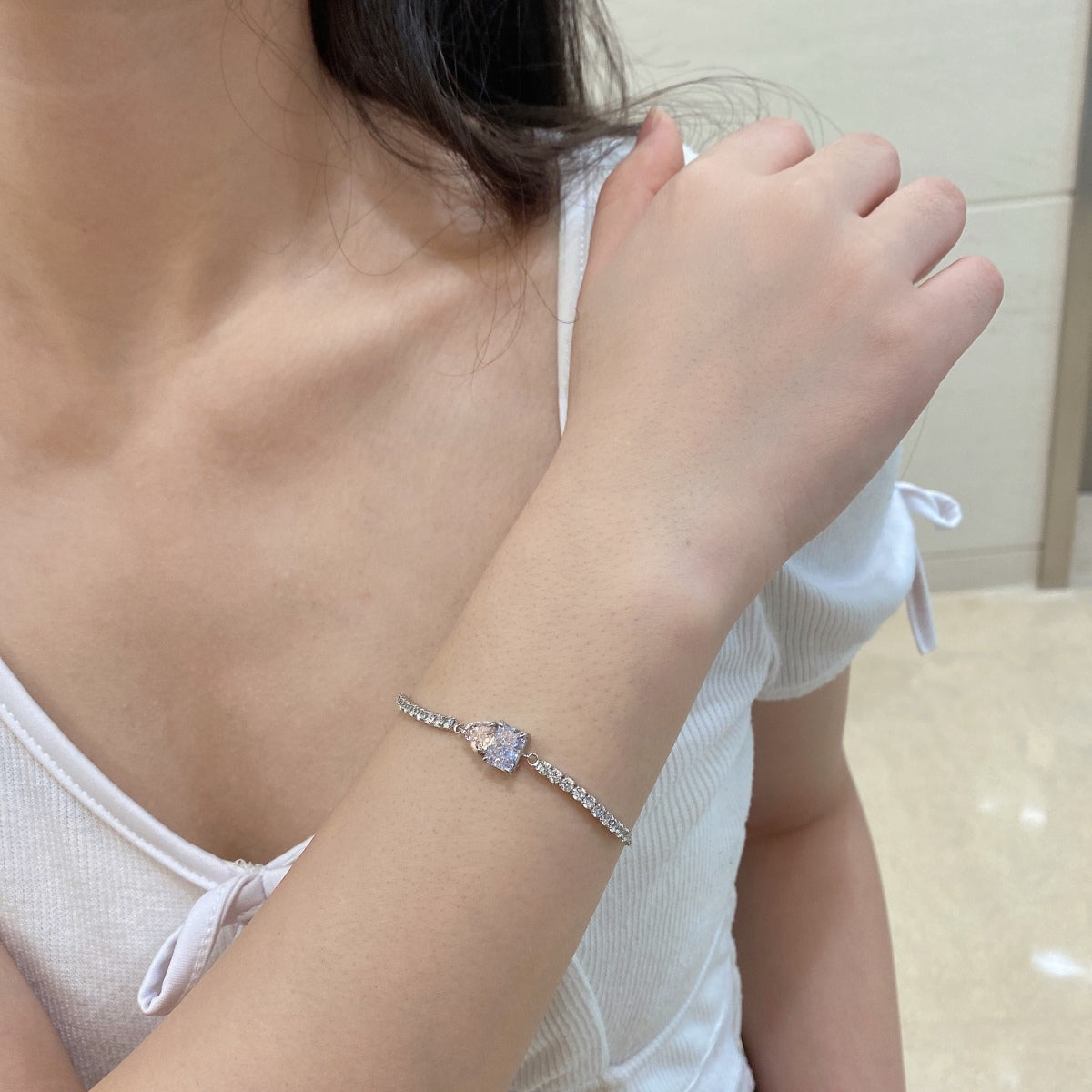 [Luck&Love]Dazzling Unique Multi Shape Lover Bracelet