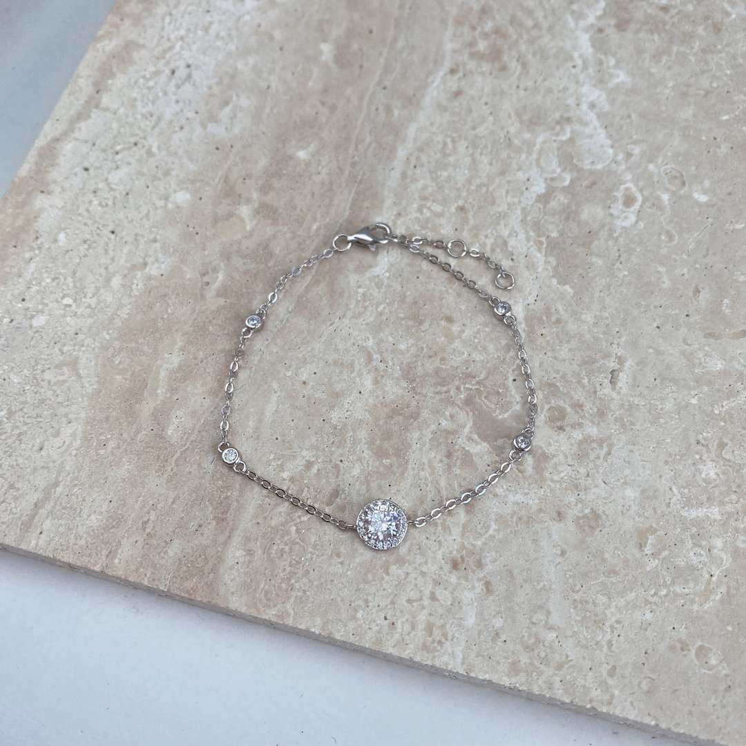 [Luck&Love]Dazzling Round Cut Shape Bracelet