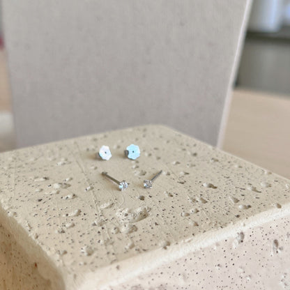 [Luck&Love]Delicate Solitaire Earrings