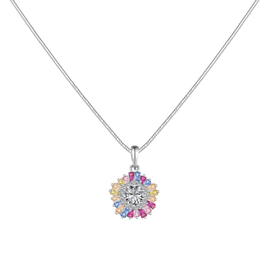 [Luck&Love]Charming Flower Colorful Necklace