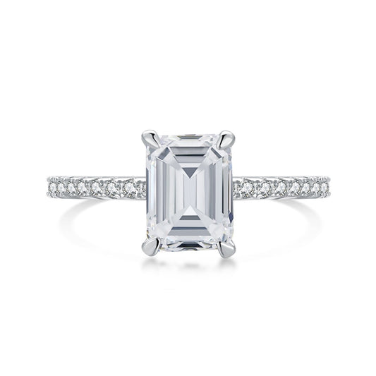 [Luck&Love]2.0 Carat Scintillating Ornate Radiant Cut Party Ring