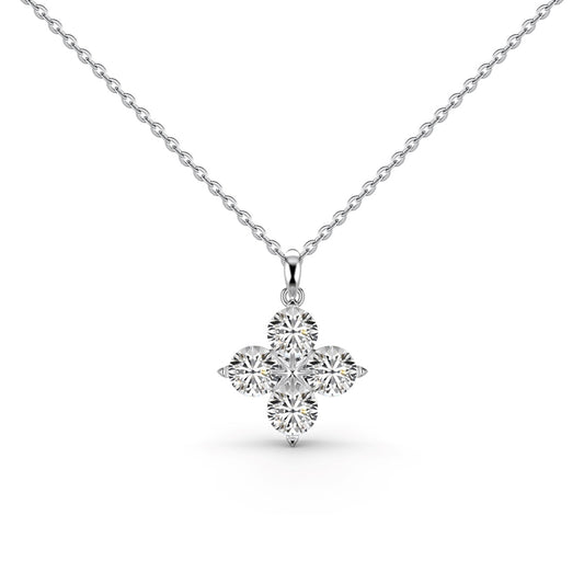 [Luck&Love]Four-Leaf Clover And Eight-Pointed Star Necklace