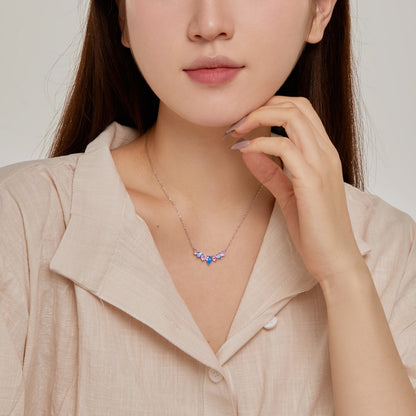 [Luck&Love]Dainty Colorful Heart Necklace