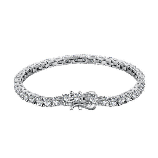 [Luck&Love]Luxurious Ornate Round Cut Tennis Bracelet