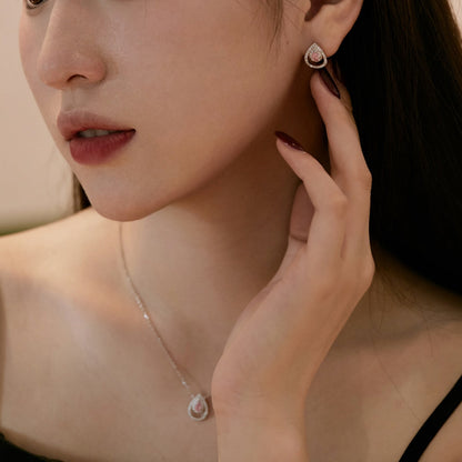 [Luck&Love]Sparkling Delicate Water Drop Shape Daily Earrings