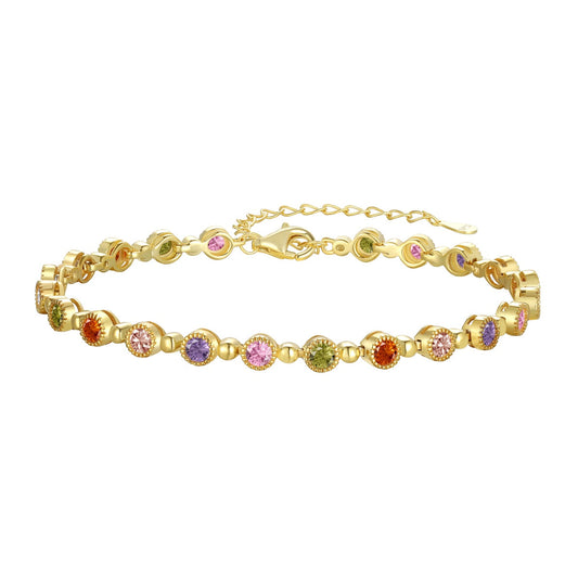 [Luck&Love]Sparkling Exquisite Round Cut Party Bracelet