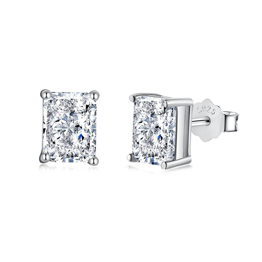 [Luck&Love]Radiant Luxurious Princess Cut Daily Earrings