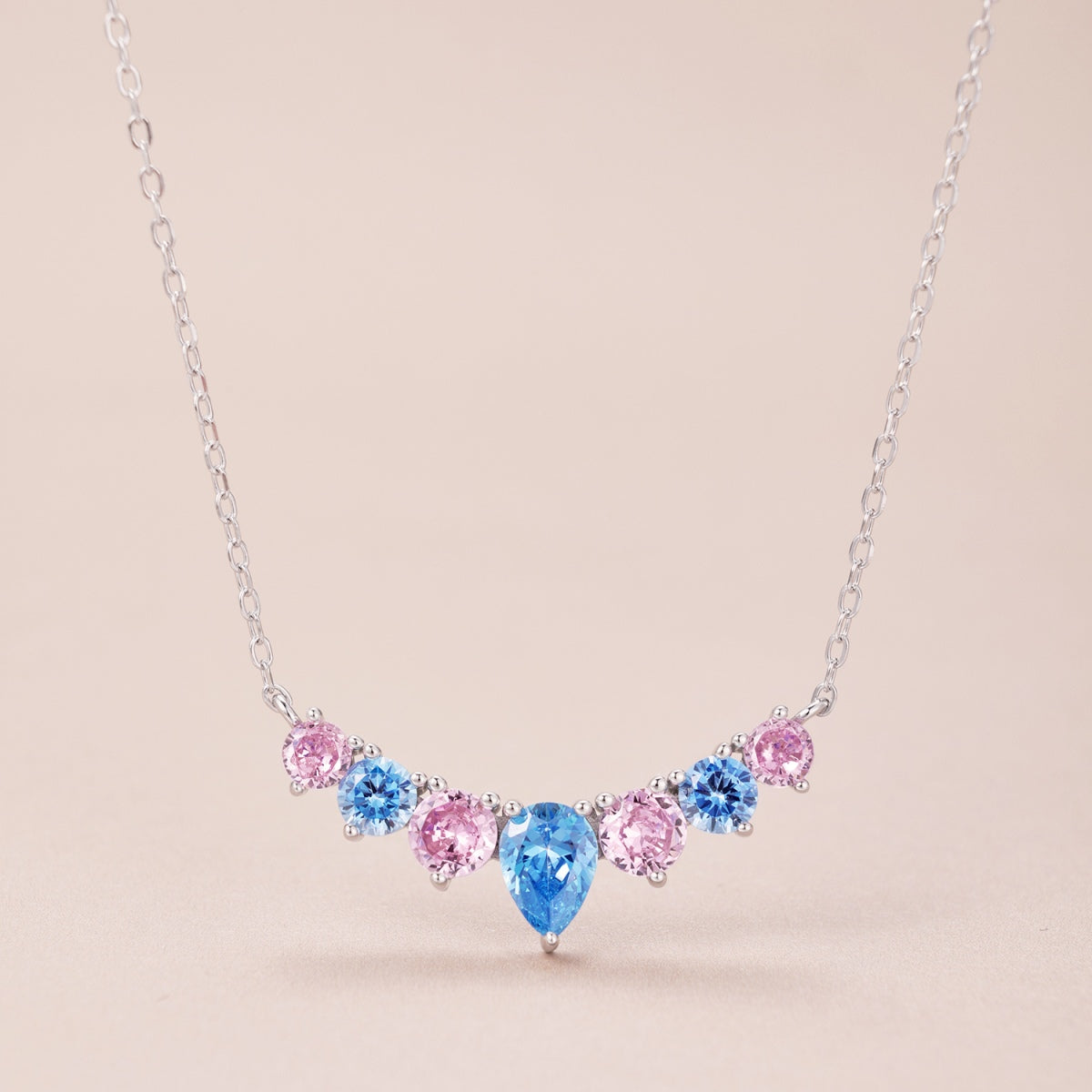 [Luck&Love]Dainty Colorful Heart Necklace