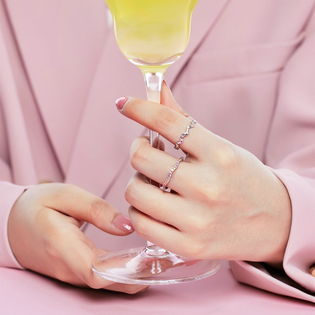 [Luck&Love]Dainty Colorful Round Cut Party Ring