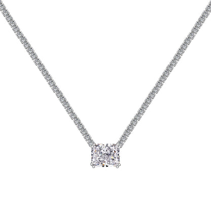 [Luck&Love]4.0 Carat Elegant Radiant Cut Necklace