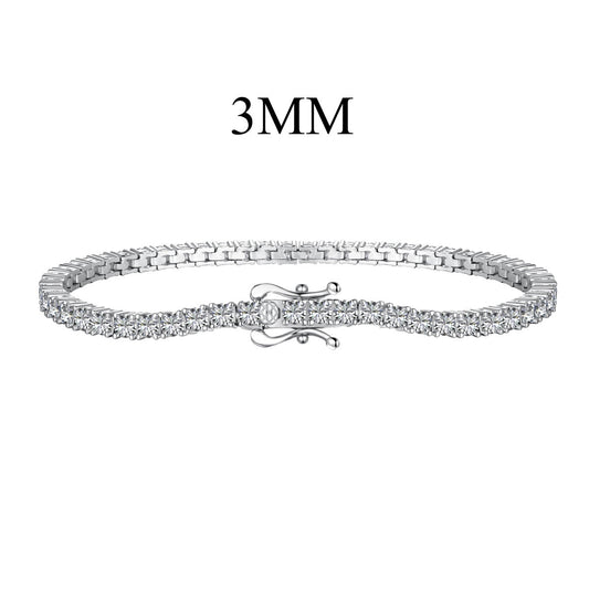 [Luck&Love]Dainty Charming Round Cut Tennis Bracelet