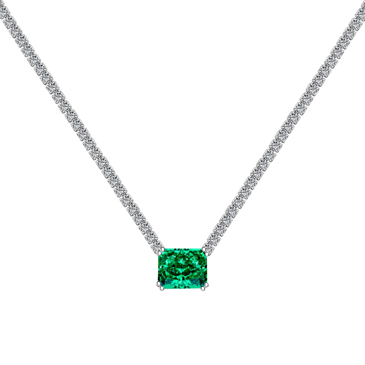 [Luck&Love]4.0 Carat Elegant Radiant Cut Necklace