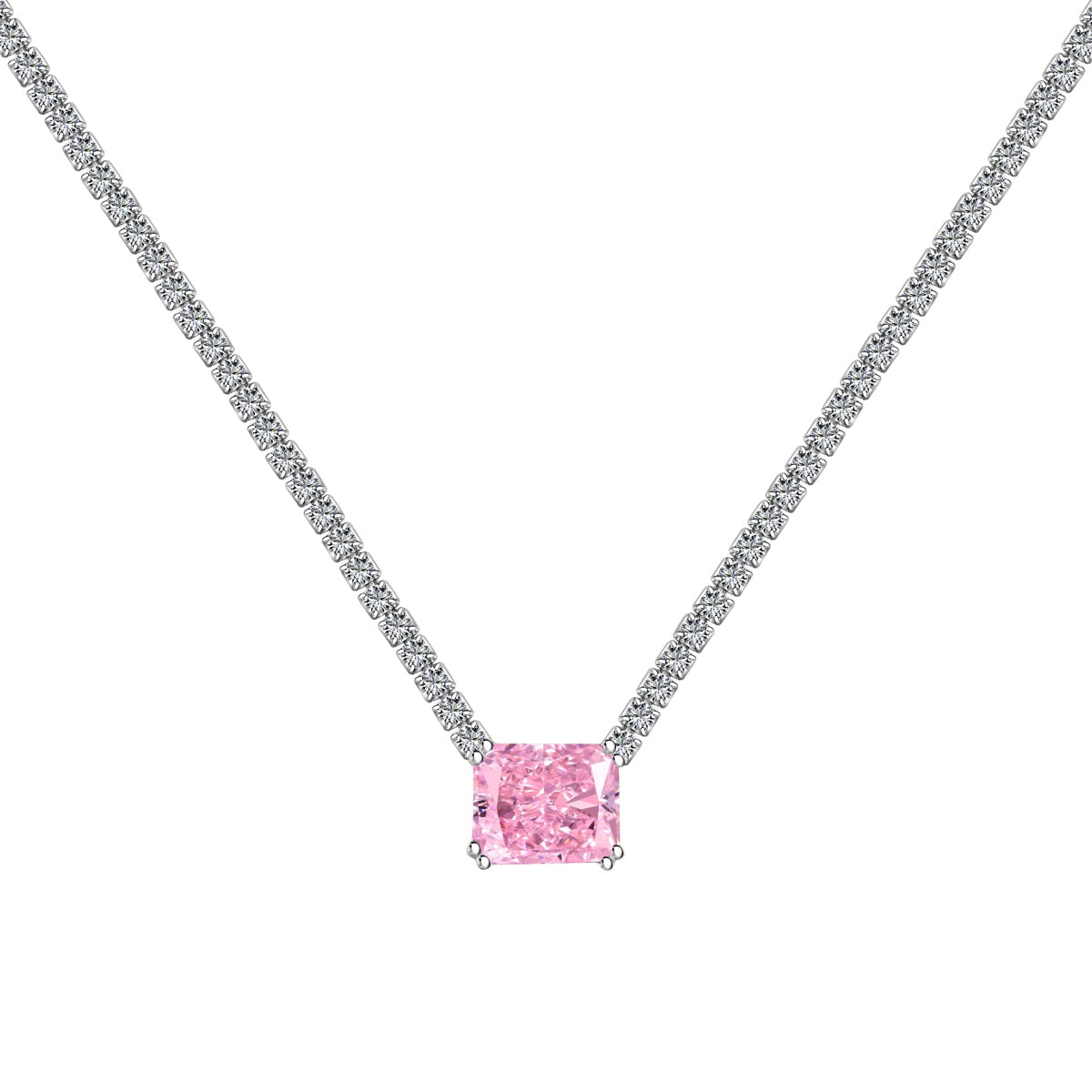 [Luck&Love]4.0 Carat Elegant Radiant Cut Necklace