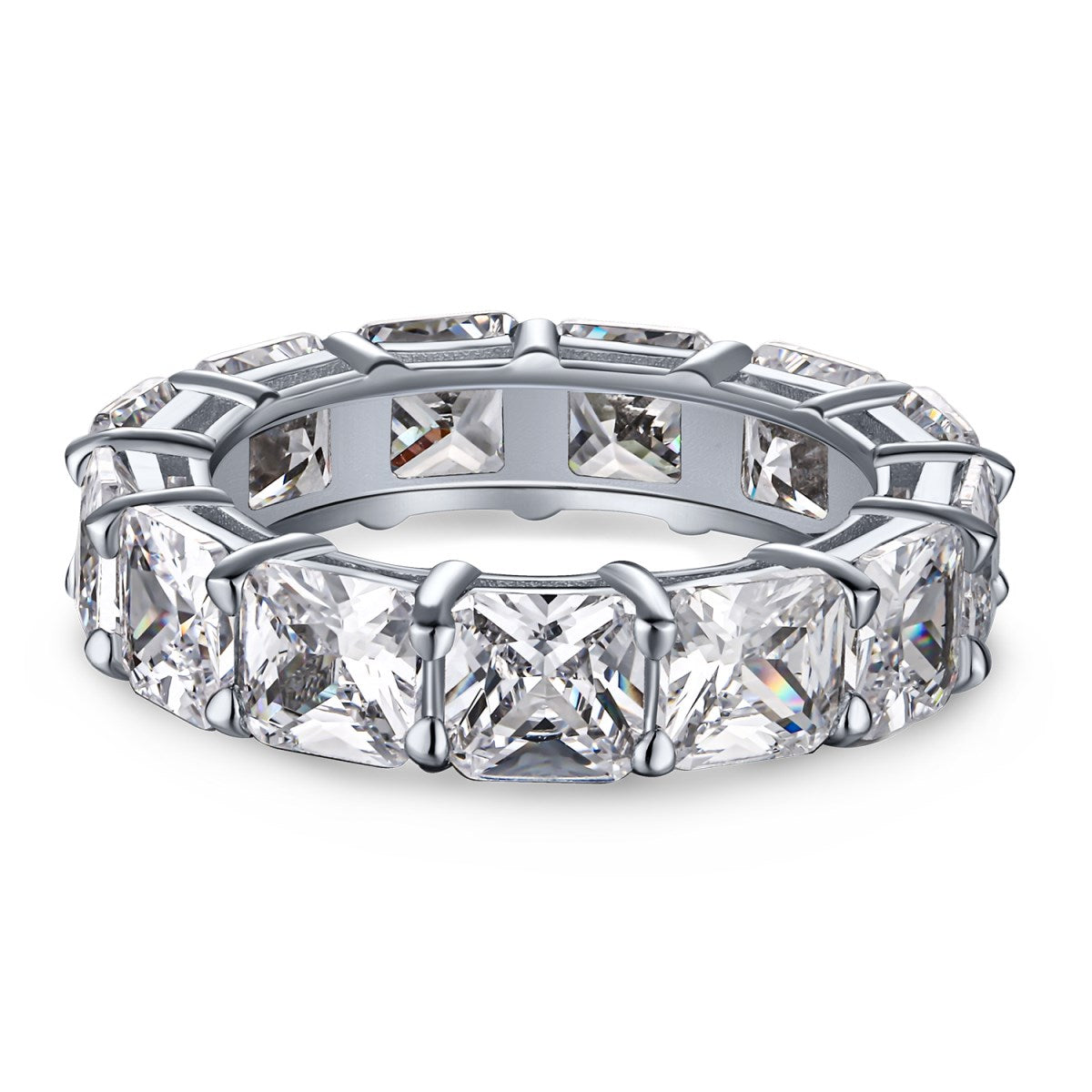 [Luck&Love]Elegant Princess Cut Tennis Ring